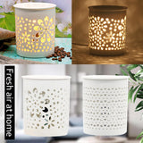 Maxbell Ceramic Oil Burner RU Adapter Openwork Decoration for Meditation Bedroom