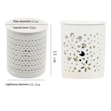 Maxbell Ceramic Oil Burner RU Adapter Openwork Decoration for Meditation Bedroom