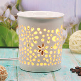 Maxbell Ceramic Oil Burner RU Adapter Openwork Decoration for Meditation Bedroom