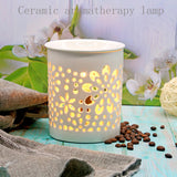 Maxbell Ceramic Oil Burner RU Adapter Openwork Decoration for Meditation Bedroom