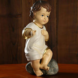 Maxbell Jesus Baby Figurine Christmas Ornament Religious Jesus Statue for Desk Decor