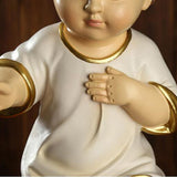 Maxbell Jesus Baby Figurine Christmas Ornament Religious Jesus Statue for Desk Decor