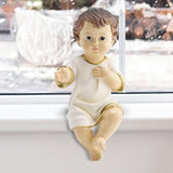 Maxbell Jesus Baby Figurine Christmas Ornament Religious Jesus Statue for Desk Decor