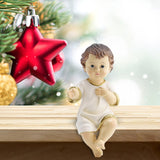 Maxbell Jesus Baby Figurine Christmas Ornament Religious Jesus Statue for Desk Decor