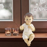 Maxbell Jesus Baby Figurine Christmas Ornament Religious Jesus Statue for Desk Decor