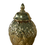 Maxbell Modern Ceramic Ginger Jar with Lid Floral Arrangement Pot Storage Container