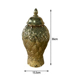 Maxbell Modern Ceramic Ginger Jar with Lid Floral Arrangement Pot Storage Container