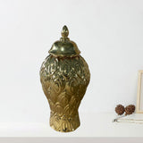 Maxbell Modern Ceramic Ginger Jar with Lid Floral Arrangement Pot Storage Container