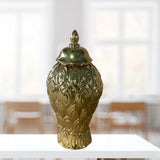 Maxbell Modern Ceramic Ginger Jar with Lid Floral Arrangement Pot Storage Container