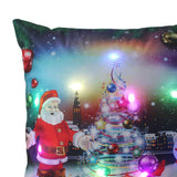 Maxbell Christmas Pillow Cover Pillowcase LED Light Case Home Living Room Style A