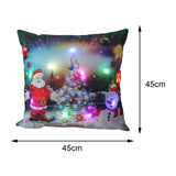 Maxbell Christmas Pillow Cover Pillowcase LED Light Case Home Living Room Style A