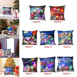 Maxbell Christmas Pillow Cover Pillowcase LED Light Case Home Living Room Style A