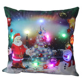 Maxbell Christmas Pillow Cover Pillowcase LED Light Case Home Living Room Style A