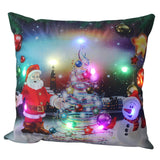 Maxbell Christmas Pillow Cover Pillowcase LED Light Case Home Living Room Style A