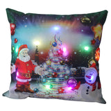 Maxbell Christmas Pillow Cover Pillowcase LED Light Case Home Living Room Style A