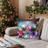 Maxbell Christmas Pillow Cover Pillowcase LED Light Case Home Living Room Style A