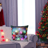 Maxbell Christmas Pillow Cover Pillowcase LED Light Case Home Living Room Style A