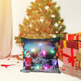 Maxbell Christmas Pillow Cover Pillowcase LED Light Case Home Living Room Style A