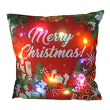 Maxbell Christmas Pillow Cover Pillowcase LED Light Case Home Living Room Style B