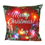 Maxbell Christmas Pillow Cover Pillowcase LED Light Case Home Living Room Style B