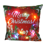 Maxbell Christmas Pillow Cover Pillowcase LED Light Case Home Living Room Style B