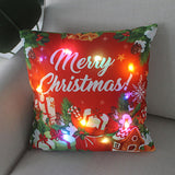Maxbell Christmas Pillow Cover Pillowcase LED Light Case Home Living Room Style B