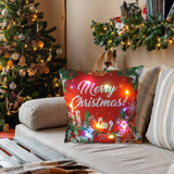 Maxbell Christmas Pillow Cover Pillowcase LED Light Case Home Living Room Style B
