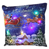 Maxbell Christmas Pillow Cover Pillowcase LED Light Case Home Living Room Style G