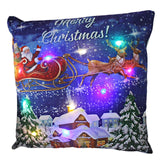 Maxbell Christmas Pillow Cover Pillowcase LED Light Case Home Living Room Style G
