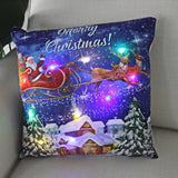 Maxbell Christmas Pillow Cover Pillowcase LED Light Case Home Living Room Style G