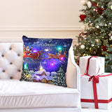 Maxbell Christmas Pillow Cover Pillowcase LED Light Case Home Living Room Style G