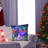 Maxbell Christmas Pillow Cover Pillowcase LED Light Case Home Living Room Style G