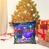 Maxbell Christmas Pillow Cover Pillowcase LED Light Case Home Living Room Style G