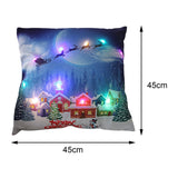 Maxbell Christmas Pillow Cover Pillowcase LED Light Case Home Living Room Style H