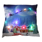 Maxbell Christmas Pillow Cover Pillowcase LED Light Case Home Living Room Style H