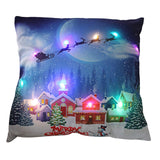 Maxbell Christmas Pillow Cover Pillowcase LED Light Case Home Living Room Style H