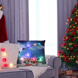 Maxbell Christmas Pillow Cover Pillowcase LED Light Case Home Living Room Style H