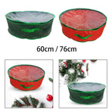 Maxbell Christmas Wreath Storage Bag Zippered Cover Organizer Water Resistant Pouch Red 60x18cm