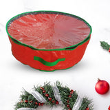 Maxbell Christmas Wreath Storage Bag Zippered Cover Organizer Water Resistant Pouch Red 60x18cm