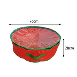 Maxbell Christmas Wreath Storage Bag Zippered Cover Organizer Water Resistant Pouch Red 76x28cm