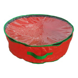 Maxbell Christmas Wreath Storage Bag Zippered Cover Organizer Water Resistant Pouch Red 76x28cm