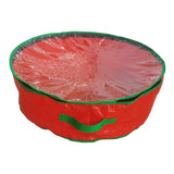 Maxbell Christmas Wreath Storage Bag Zippered Cover Organizer Water Resistant Pouch Red 76x28cm