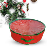 Maxbell Christmas Wreath Storage Bag Zippered Cover Organizer Water Resistant Pouch Red 76x28cm