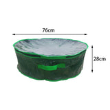 Maxbell Christmas Wreath Storage Bag Zippered Cover Organizer Water Resistant Pouch Green 76x28cm