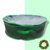 Maxbell Christmas Wreath Storage Bag Zippered Cover Organizer Water Resistant Pouch Green 76x28cm