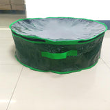Maxbell Christmas Wreath Storage Bag Zippered Cover Organizer Water Resistant Pouch Green 76x28cm