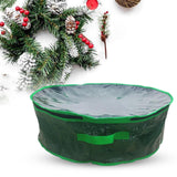 Maxbell Christmas Wreath Storage Bag Zippered Cover Organizer Water Resistant Pouch Green 76x28cm