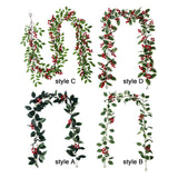 Maxbell Artificial Blossom Flowers Garland Wall Hanging Pendants for Porch Home style A