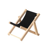 Maxbell Creative Beach Chair Phone Holder Dollhouse Miniature Bedroom Wooden Bracket Back