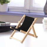 Maxbell Creative Beach Chair Phone Holder Dollhouse Miniature Bedroom Wooden Bracket Back